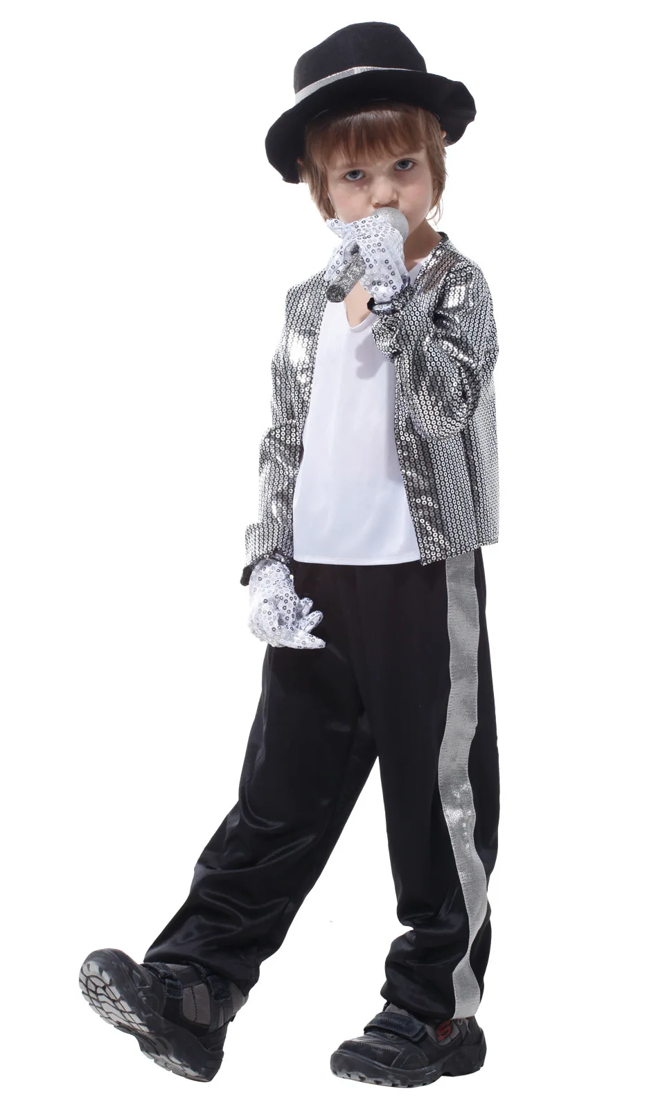 

Child Michael Jackson Cosplay Costume Halloween Purim Boys Superstar Singer MJ Dance Outfit Birthday Gift Fancy Dress