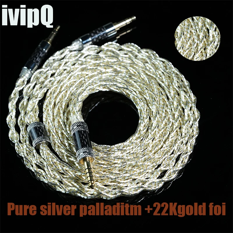IvipQ-336 Signature-Kabel, Kopfhörer-Upgrade-Kabel mit 6,35 mm/4,4 mm/MMCX/0,78 mm 2-Pin für N5005 IE900 HD650 HD800 HIFIMAN ANANDA