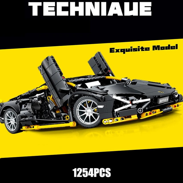 SAYN Technics Sports Car for Lambo Aventador SVJ, 1/8 Technics Racing Car  Building Bricks, Compatible with Lego Technic, 3811 Pcs