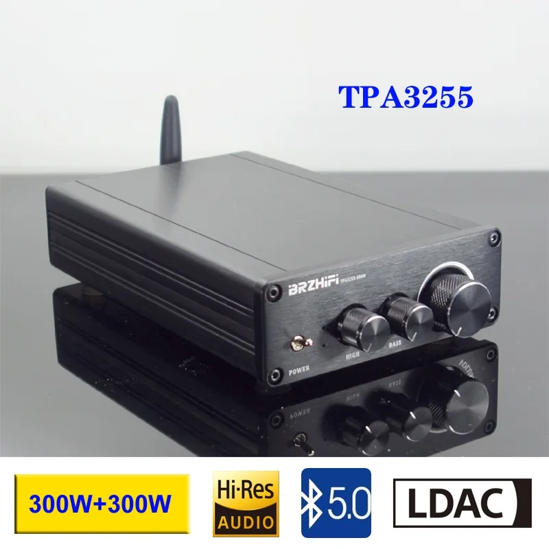 HiFi TPA3255 Audiophile Bluetooth 5.0 Digital Power Amplifier 300W+300W