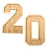 2 Pcs Birthday Number Tray Charcuterie Boards Wood Fillable Food Boxes Letter Cheese Platter Foof Baby Letters 1