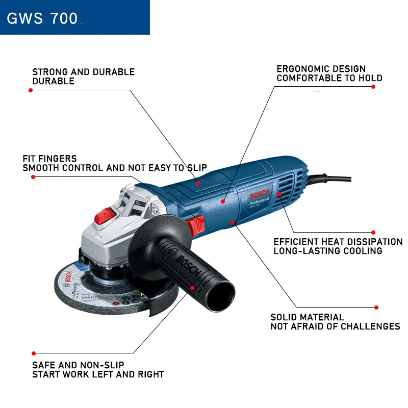 Amoladora Eléctrica GWS700 4.5 710W Bosch