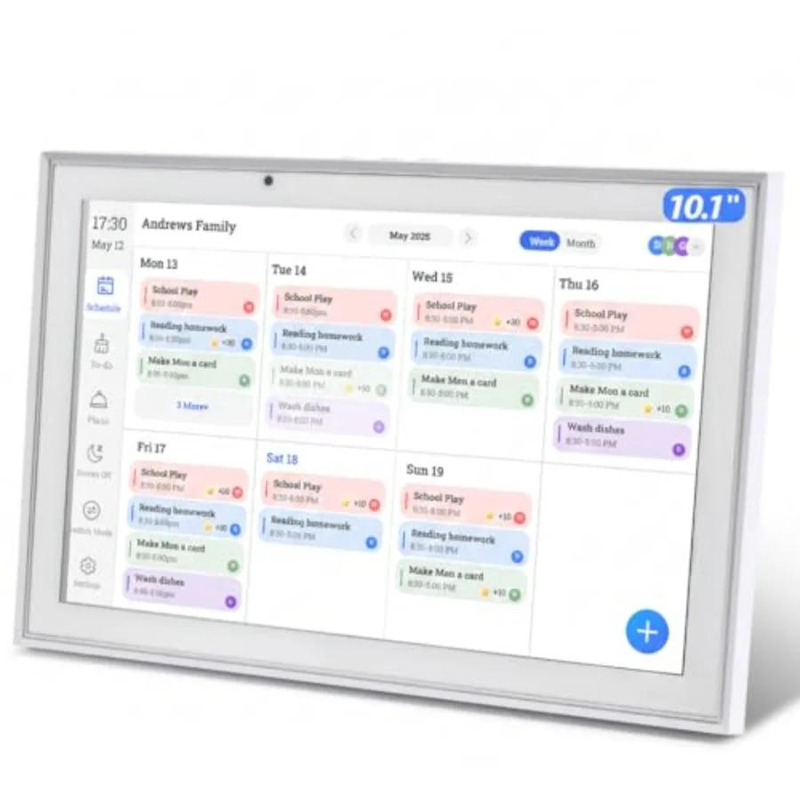 17371-58871f.jpg 10.1 inch Smart Digital Calendar and Chore Chart, 1920 * 1080P Full HD Touchscreen Interactive Display, Desk Planner with Meal