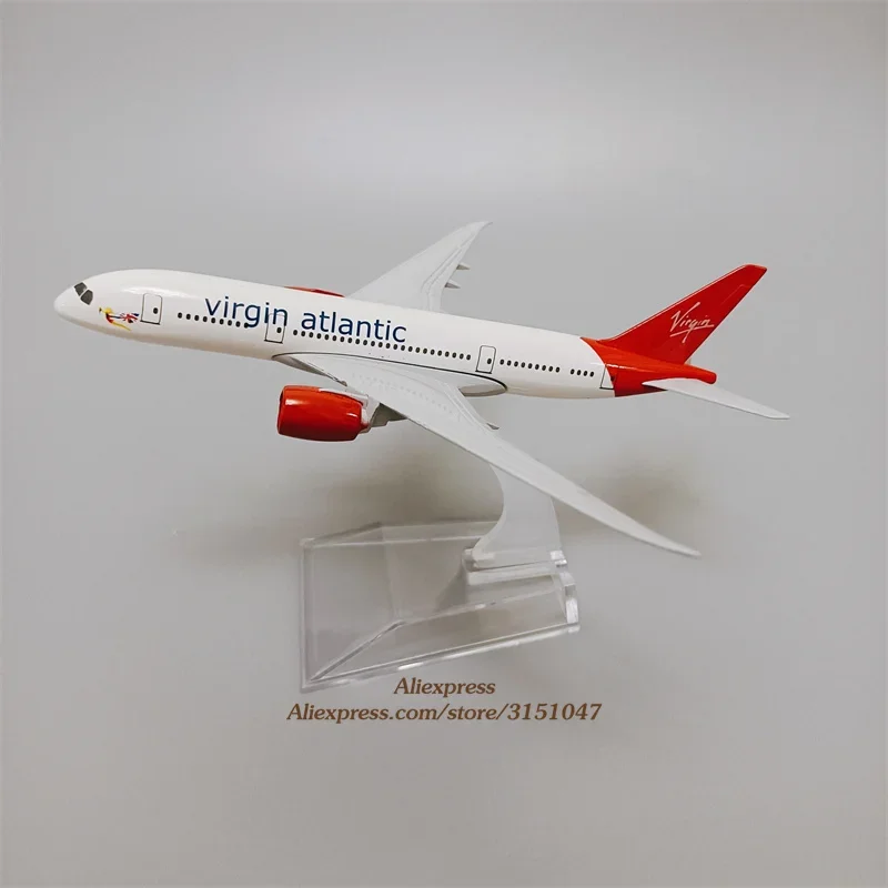 

15cm Metal Air British Virgin Atlantic Airways Boeing 787 B787 Airlines Plane Model Airplane Model w Holder Diecast Aircraft