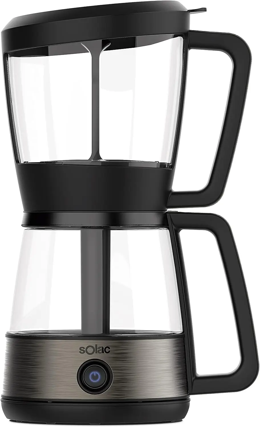 

SIPHON BREWER 3-in-1 Vacuum Coffee Maker, Tea Brewer & Water Boiler, Brushed Stainless Steel and Black, 30 oz