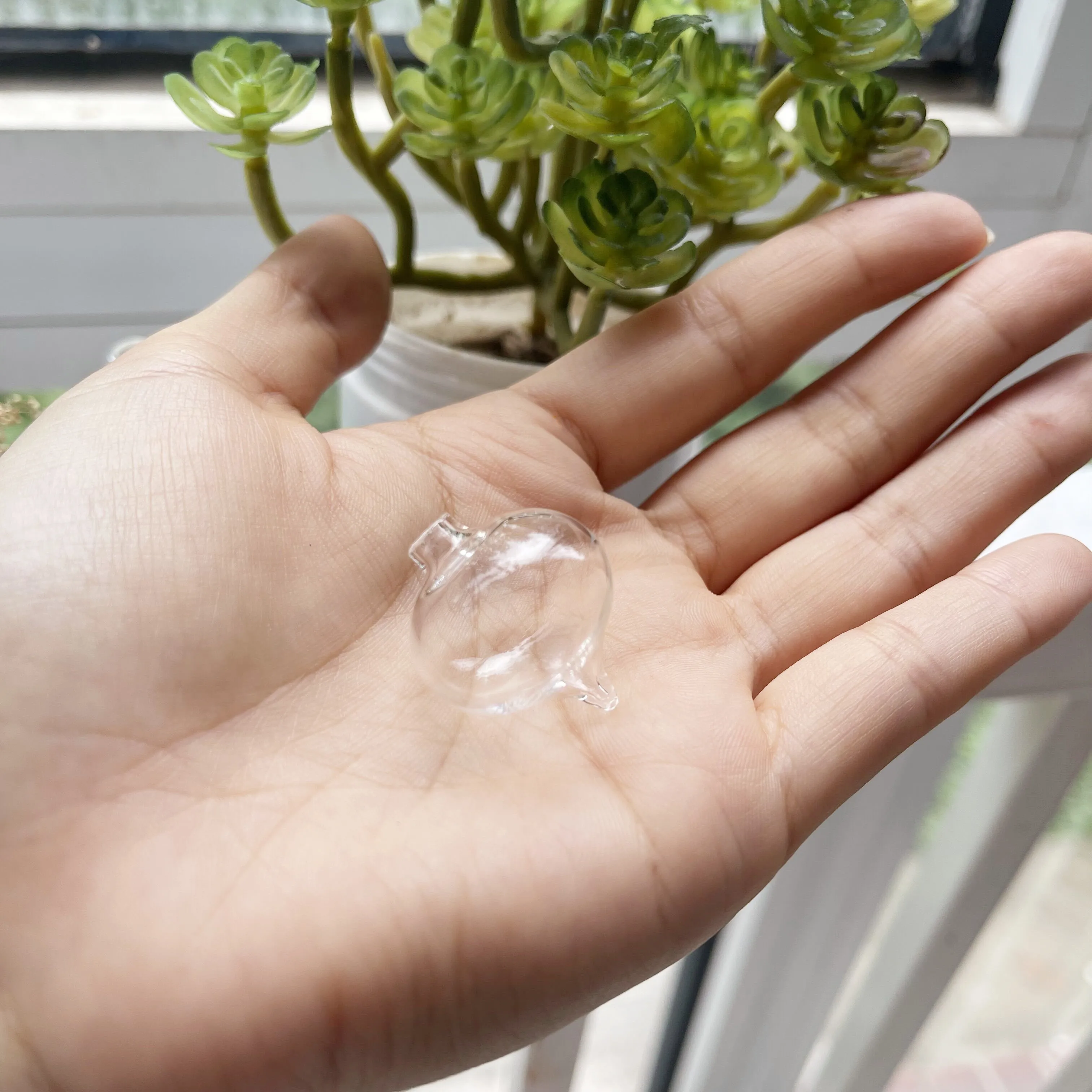 중공 유리 타원형 버블 바이알 펜던트, 유리 글로브 비즈, 유리 위싱 병, 바이알 쥬얼리 제작, DIY 액세서리, 5 개, 10 개, 20 개