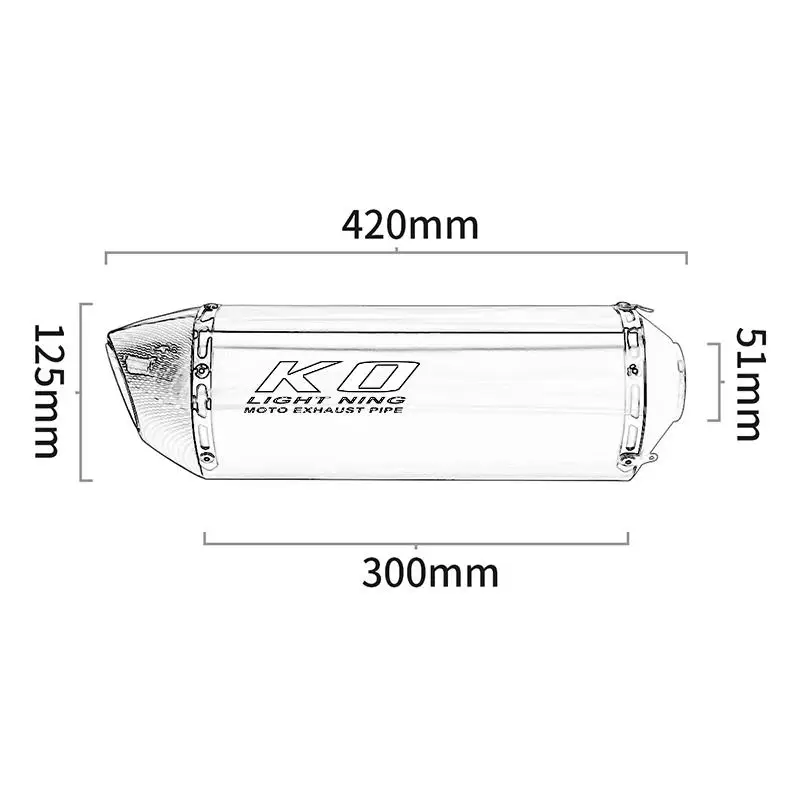 For Benelli Leoncino 500 51MM Motorcycle Exhaust System Mid Link Pipe Escape Connect Tube With DB Killer Slip On Stainless Steel - Image 4