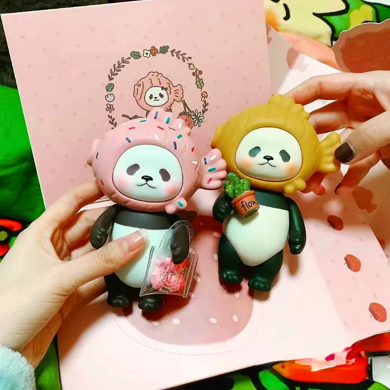 ホワイトベア　ブラウンベア　パンダのフィギュアセット 3体 プラネットベアパニーピンクタイヤキパンダフィギュア,カワイ