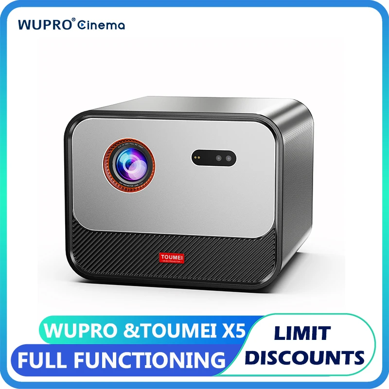 WUPRO X5 Smart Projector 1600ANSI Lumens 1080P FHD Portbale Home Theater Global Version Bluetooth MEMC RGB-LED Outdoor Beamer