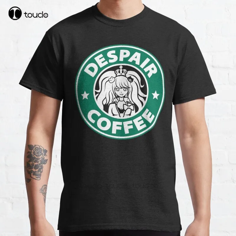 

New Despair Coffee / Danganronpa Classic T-Shirt Cotton Men Tee Shirt Men'S Shirts Custom Aldult Teen Unisex Fashion Funny New