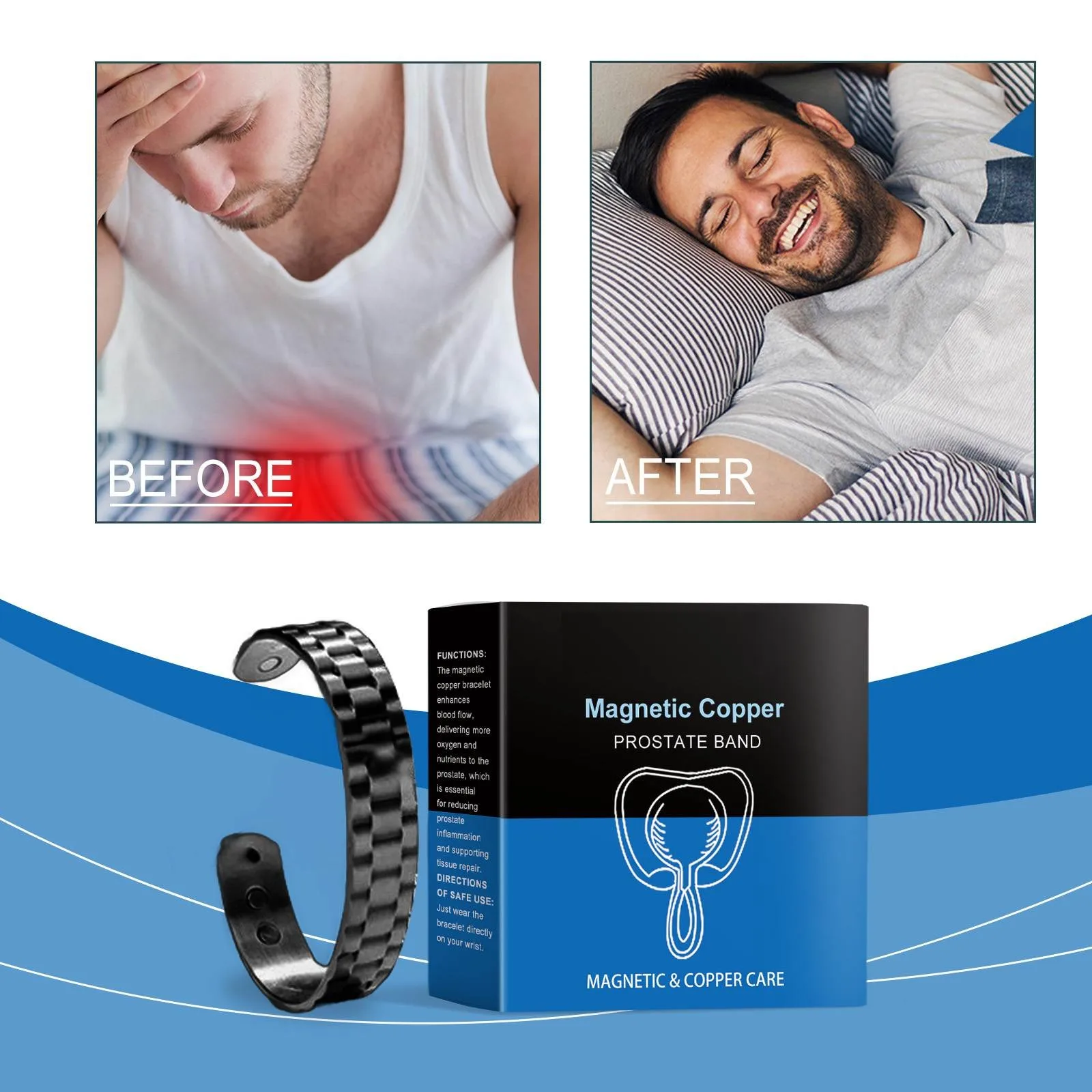 Magnetic Copper Prostate Bracelet Improves Blood Circulation Relieves prostate bracelet