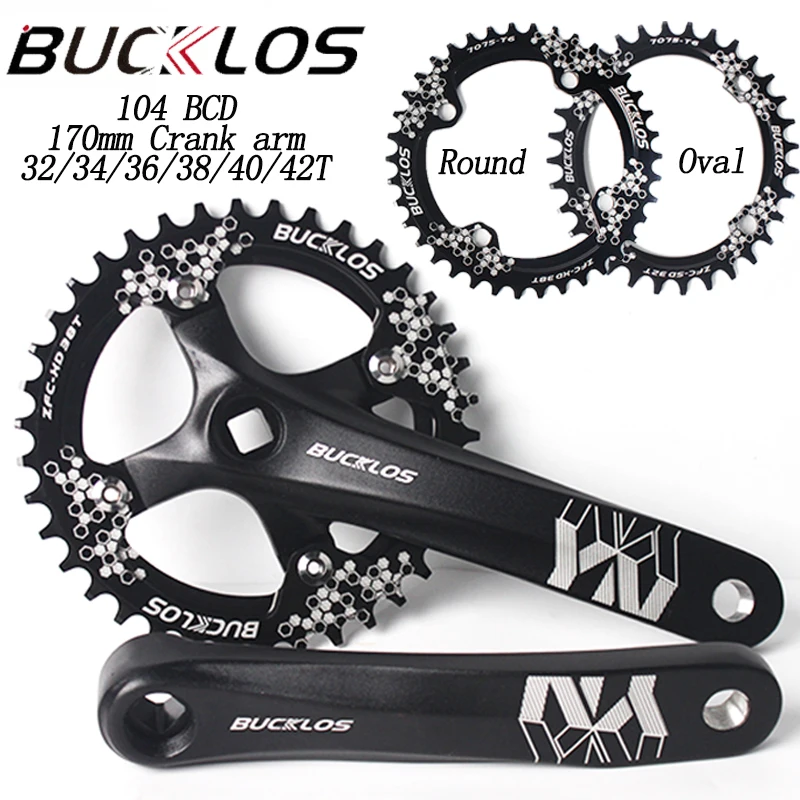 Bucklos 104 Bcd Pedaleira Mtb Redondo Oval Chainring 170mm Bicicleta bucklos-104-bcd-pedaleira-mtb-redondo-oval-chainring-170mm-bicicleta