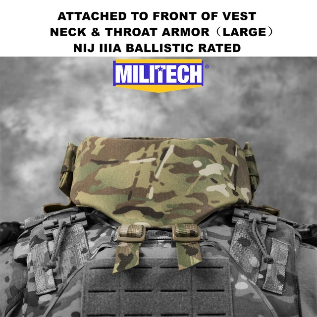MILITECH NIJ Level 3A IIIA 0108.01 Bulletproof Neck&Throat Protector Ballistic Collar Fits AVS CPC LVS Vest Neck Anti-Fragment 5
