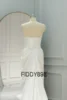 FIDDY898 Strapless Bride Gown Special Mermaid Design Beaded Lace and Chiffon Skirt Sleeveless Lace-up Back QW01975 5