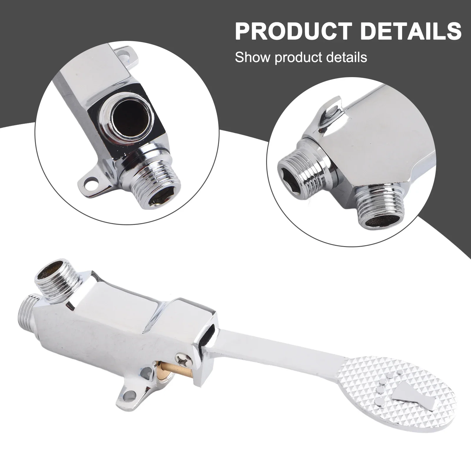 

Bathroom Sink Faucet Floor Foot Pedal Control Switch Copper Single Cold Water Tap Bathroom Hospital Hotel Pedal Water Faucet