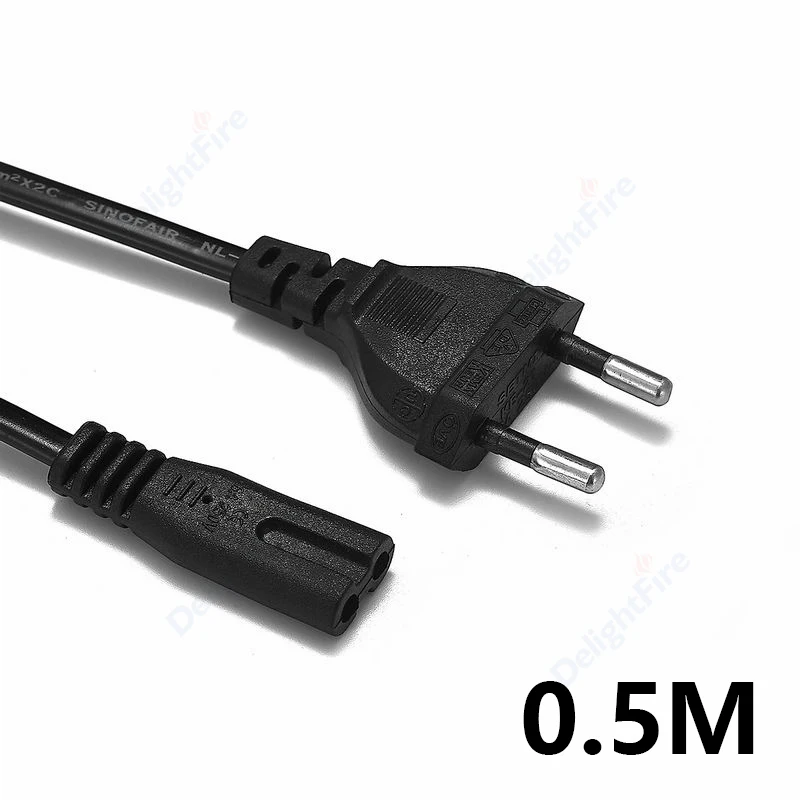 כבל הארכה EU באורך 0.3-10 מטרים C7 כבל חשמל דמות 8 אירו תקע כבל AC עבור Samsung LG Sony TV Samsung מסך ספק כוח PS2 3