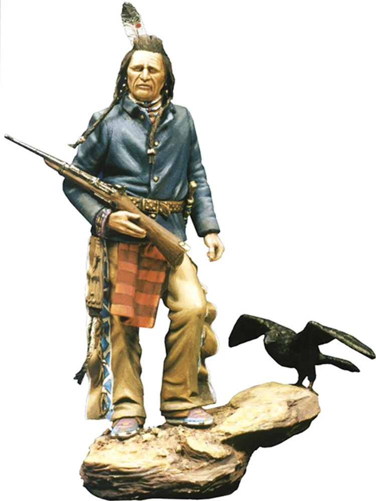 Neuer unmontierter 1/32 54mm Ancient Man Warrior Stand (MIT BASIS) Harzfiguren-Bausatz, unbemalt