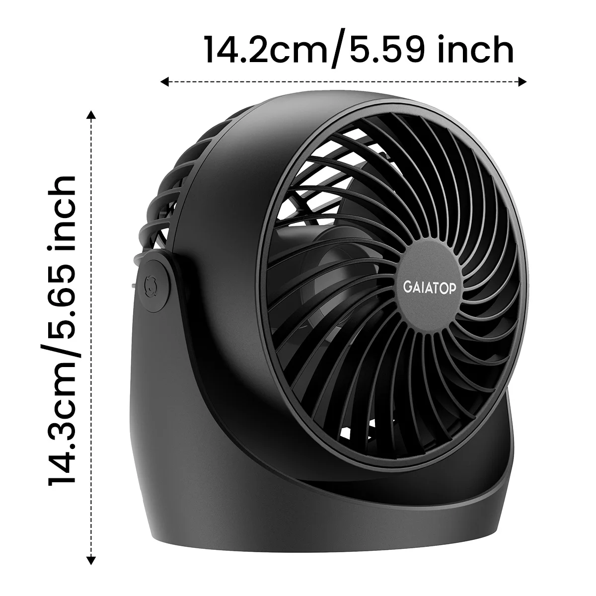 Gaiatop Air Circulator Fan, Portable Desk Fan Table Fan Dorm Fan, 5-Inch Small Fan 3 Speed with 360° Adjustable Tilt 3