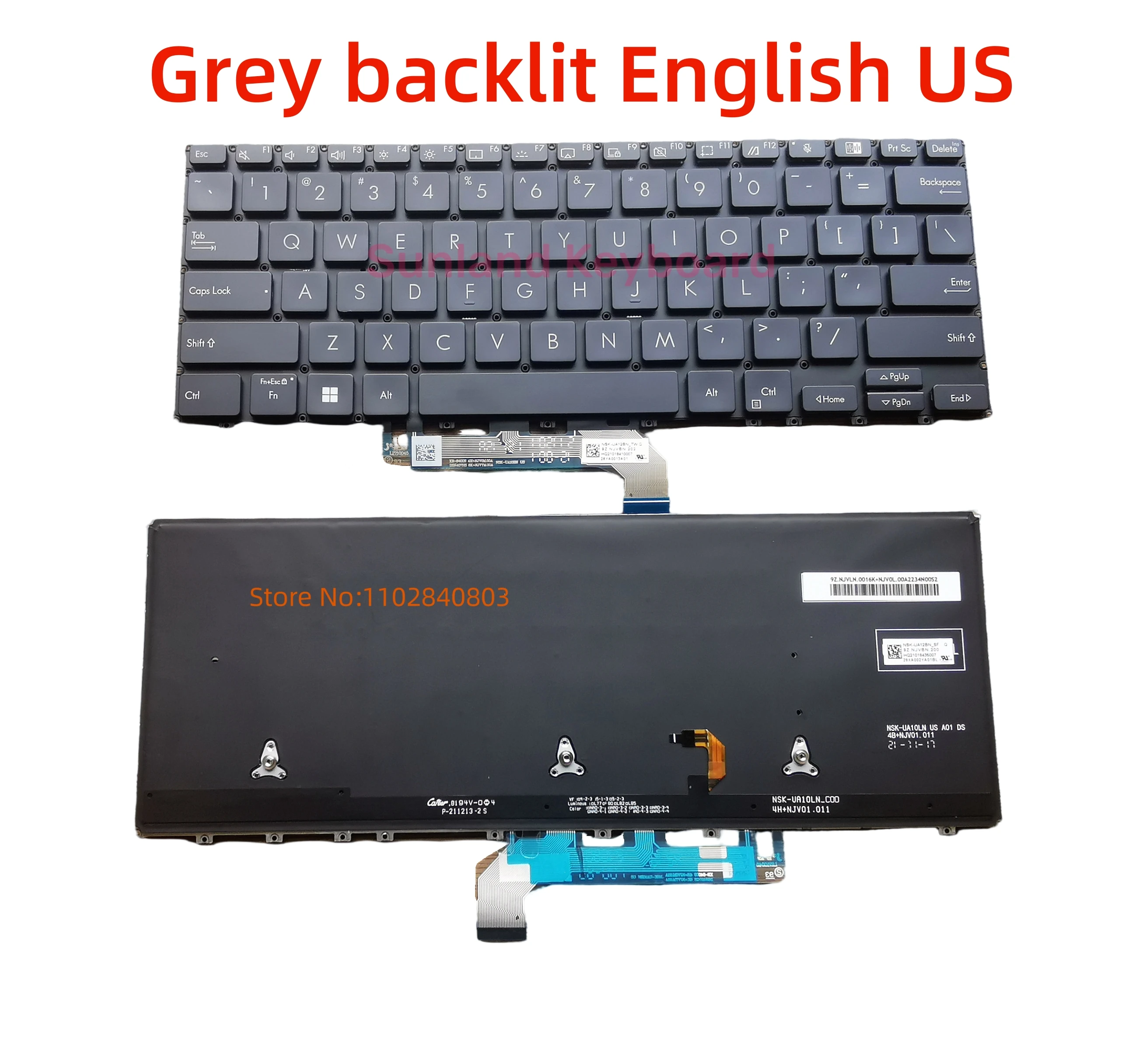 New UK Switzerland Spain SP Backlit Keyboard For Asus B5302 B5302F ExpertBook B5 Flip B5302FEA B5302FBA