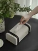 Modern Black Brown Leather Buyer Paper Box Living Room Ornaments Dining Table Coffee Table Decorations Tissue Box For Bedroom 4
