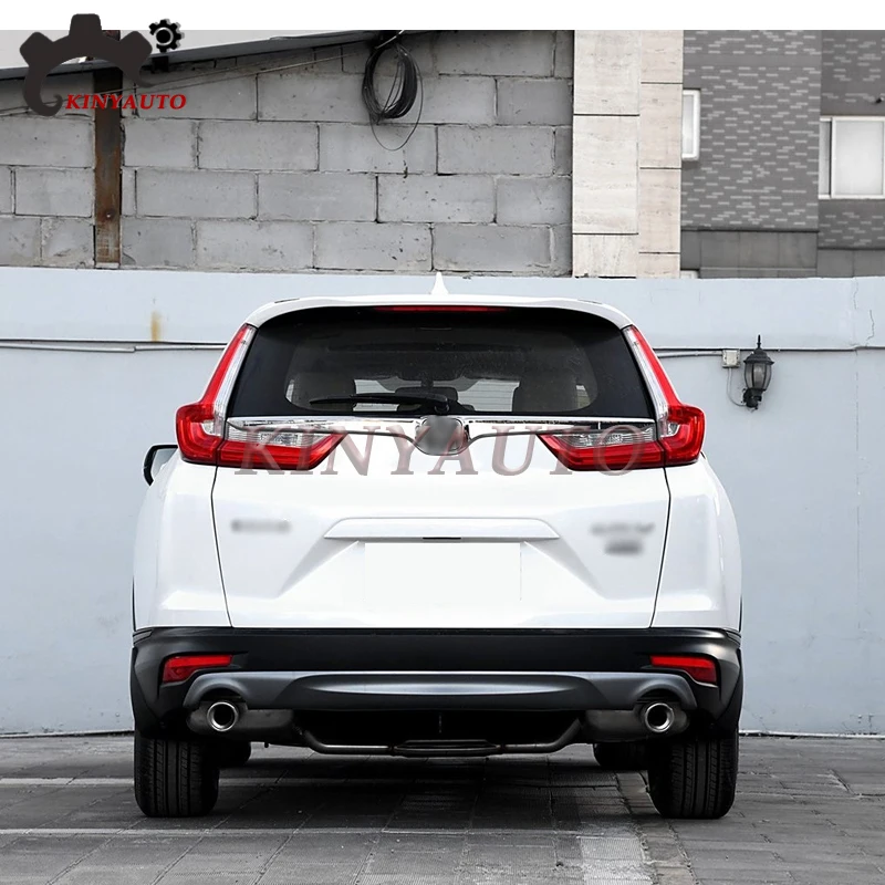 For Honda CRV 2012 13 14 15 16 17 18 19 20 21 Chrome Trunk Trim ABS Rear Bumper Lid Strip Finish Panel