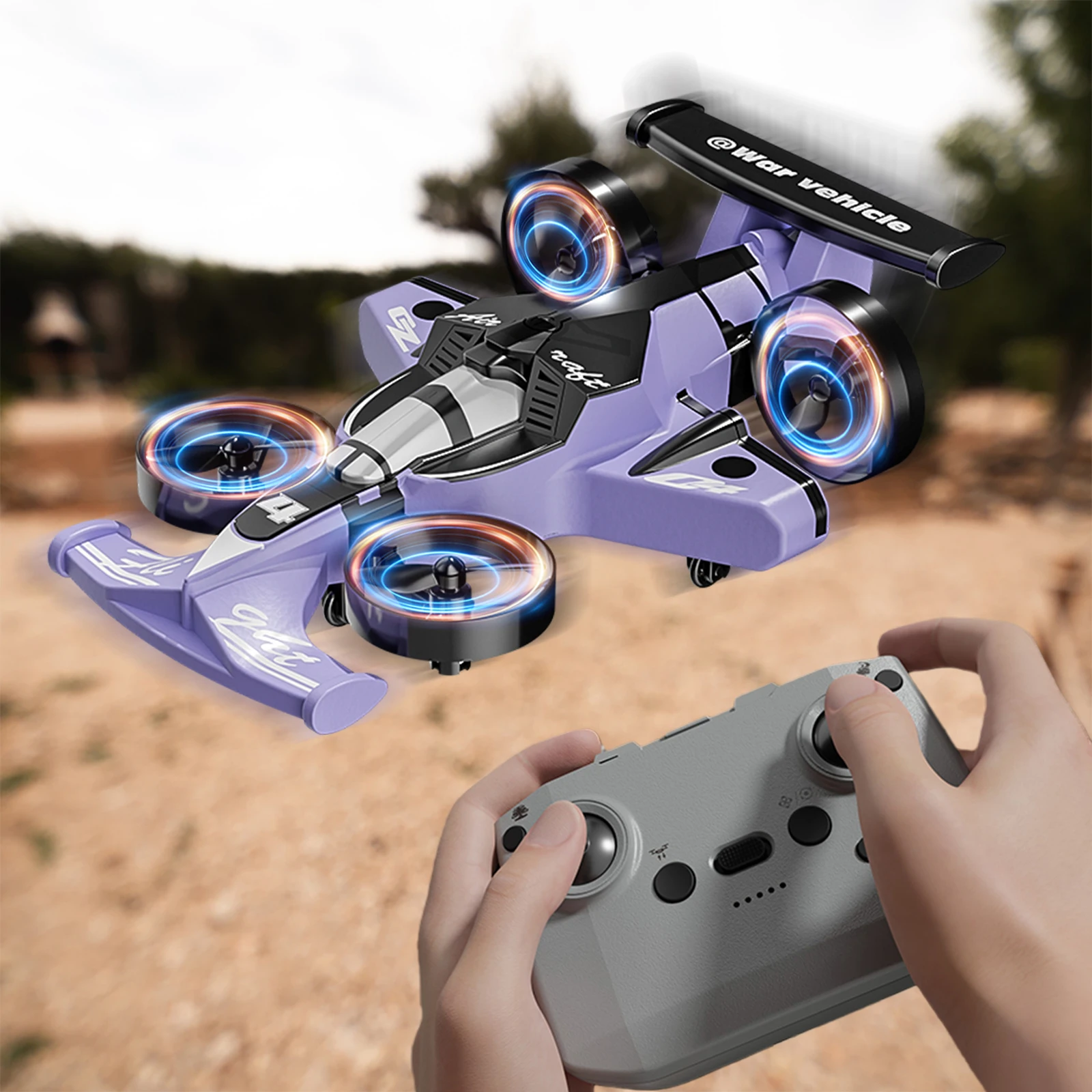 2-in-1 육상 및 공중 RC 쿼드콥터 & 드리프트카 360도 회전 헤드리스 모드 RC 비행기 성인 및 십대 남자아이들을 위한 크리스마스 생일 선물