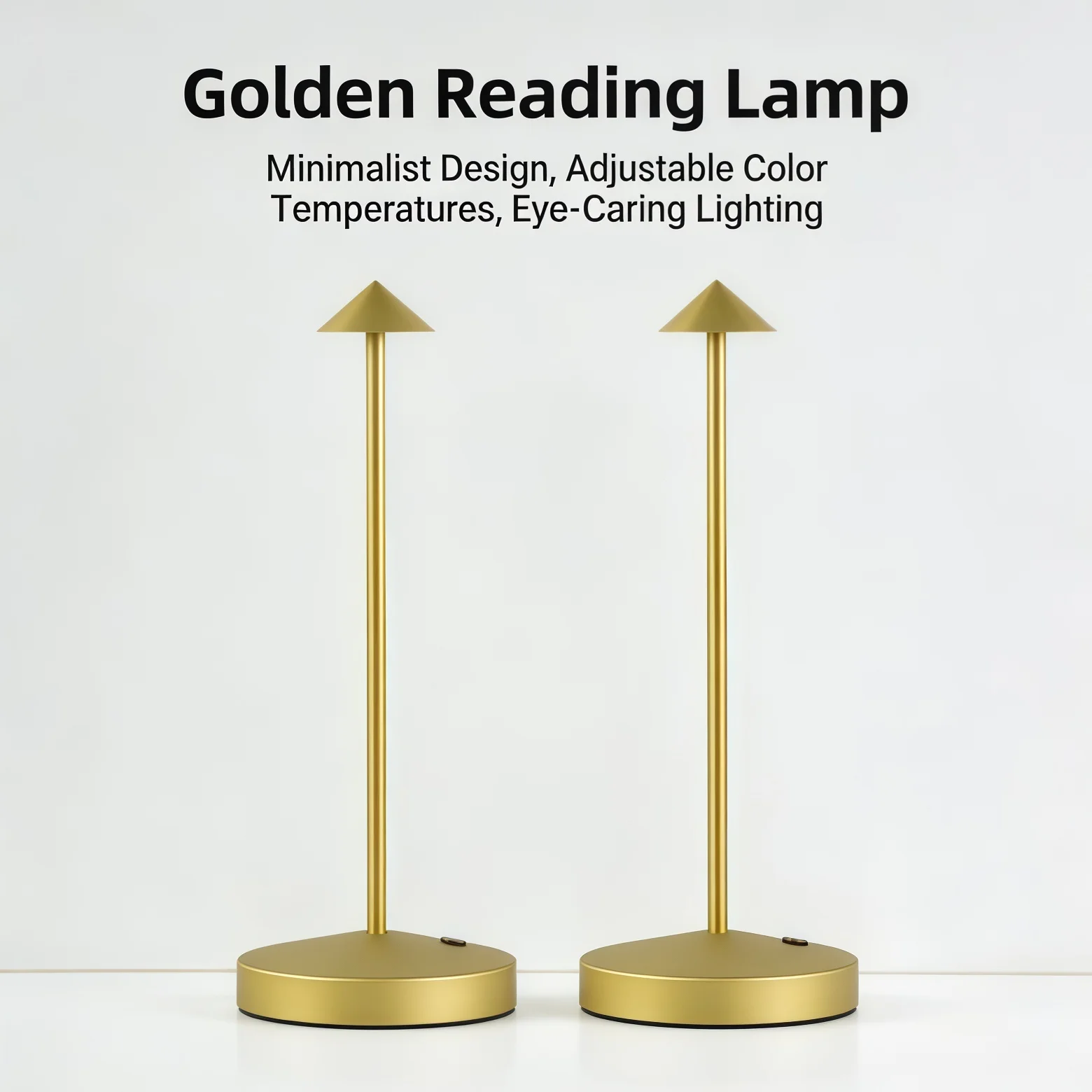 2PCS LED 충전식 무선 책상 램프 터치 스위치 레트로 데스크탑 장식 램프..