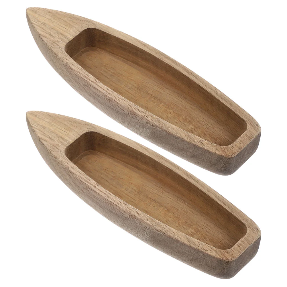 

2pcs Wood Boat Model Unfinished Boat Model Ornament Desktop Boat Craft Decoration