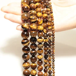Natural Tiger Eye Stone Beads - Multi - Size Selection for 14mm30pcs1pack
