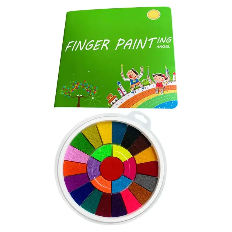 Kids Washable Finger Paint Kits Kids Finger Paint Drawing Tool Kit Early Learning Finger Art And Craft Paint Set For Children learning tool high school student pencil case student double layer large capacity stationery canvas storage bag classic pocket