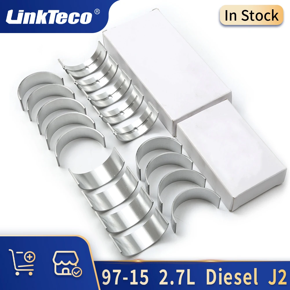 

Auto Engine Parts Main & Con-rod Bearing Set Kit Fit 97-15 J2 2.7 L Diesel For KIA BONGO K2700 PREGIO0 BESTA 2.7L Connecting