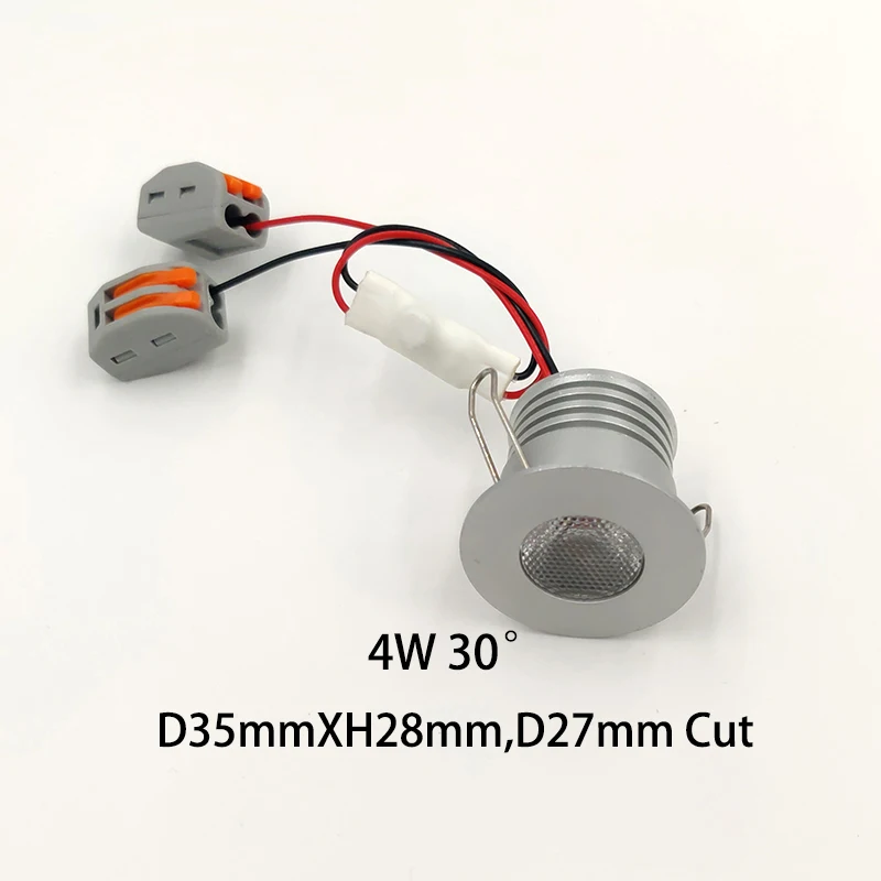 1W 2W 3W 4W Mini Light Led Spotlight Downlight Display Cabinet Bar 12V-24V Ceiling Embedded Staircase Lamp White Black Silver led downlight led spotlight miniature lights
