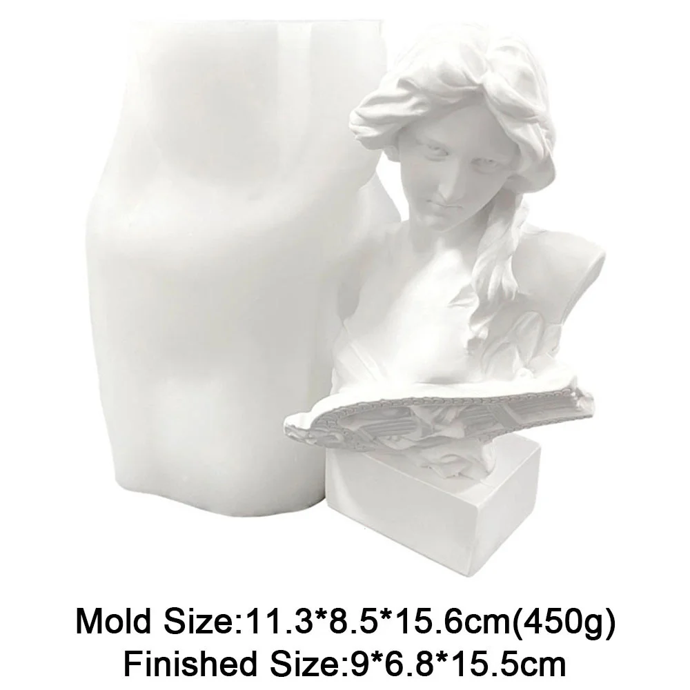 Große 3D Göttin Silikon-Kerzenform Antike Griechische Statue DIY Handwerk Harz Gips Kerzenform Aromatherapie-Herstellungswerkzeuge – Detail 7