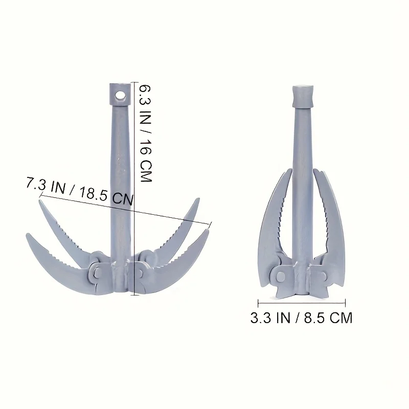 High-Efficiency Foldable Weed Remover with 393.7" Rope-Galvanized Iron, Easy Aquatic Plant Extraction, Includes Quad Anchor