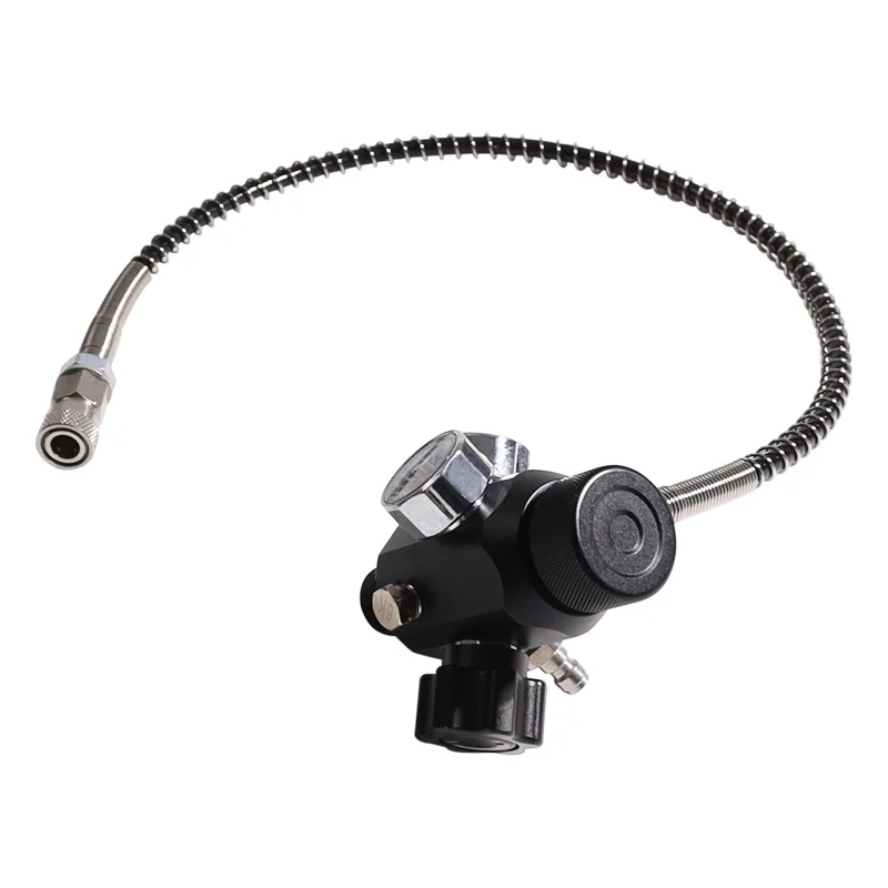 6000Psi 630Bar High Pressure Tank Filling Station Scuba Diving Valve Double Gaug
