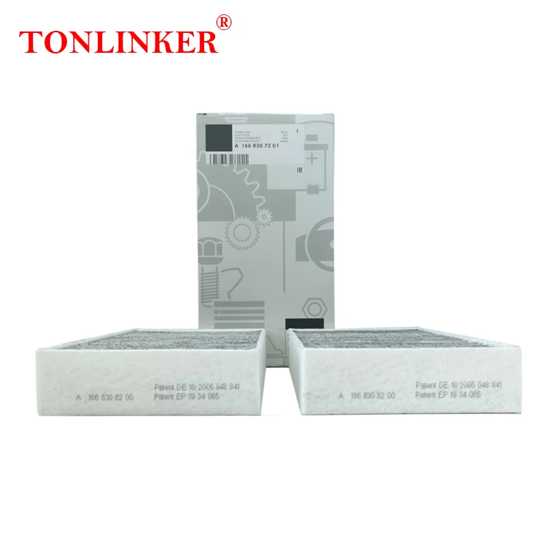 TONLINKER Cabin Filter For Mercedes Benz GLE W166 2015-2018 250d 350d 300 400 500 450 AMG 43 63 4MATIC A1668300318 A1668300218