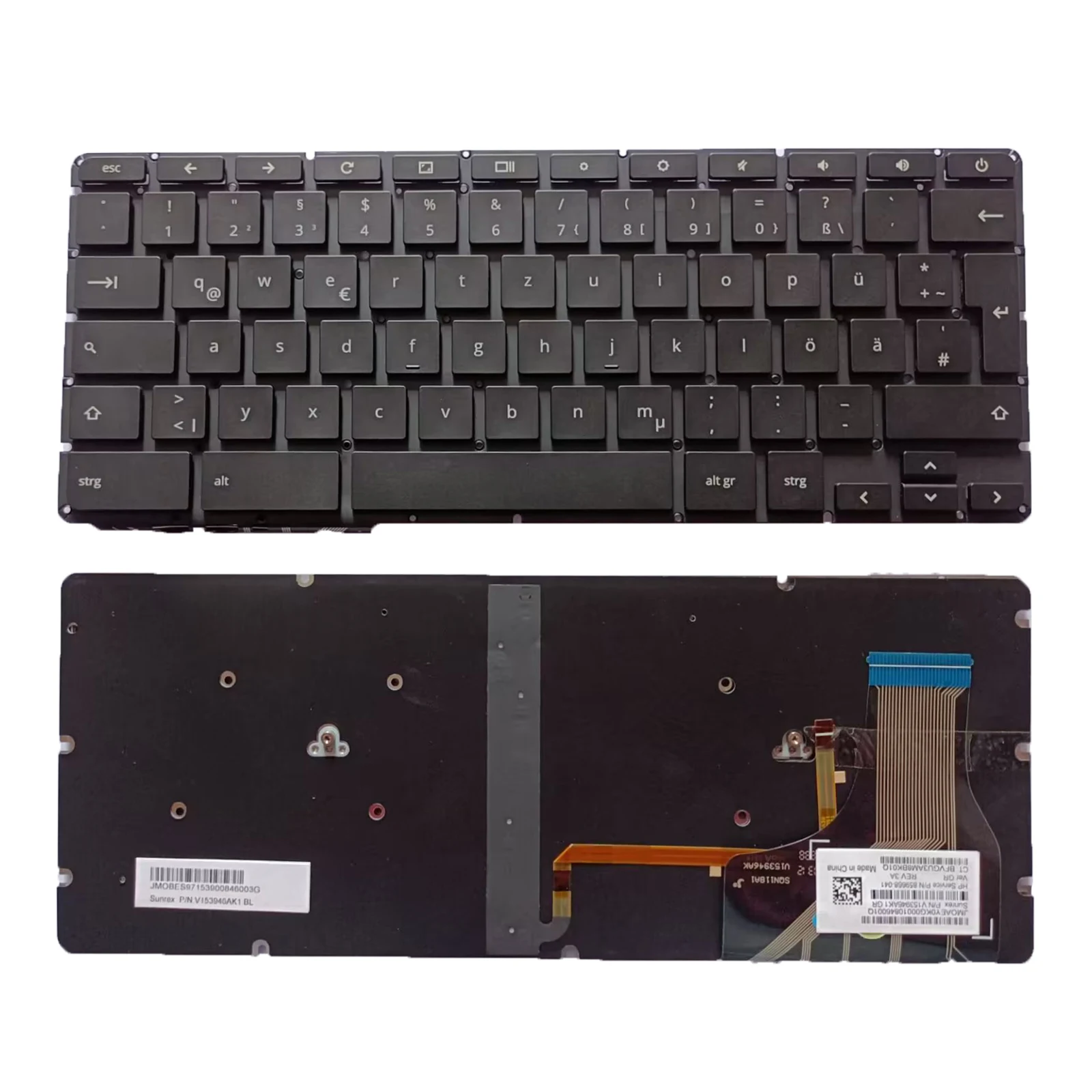 

Black GR Backlit Keyboard For HP Chromebook 13 G1