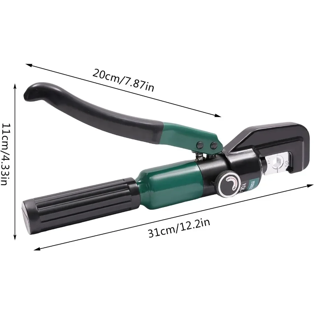 Hydraulic Crimping Plier, Cable Crimper, Crimping Tool with Handle and Oil Return Switch, 6T, 4-70mm², for Aluminium Pipes
