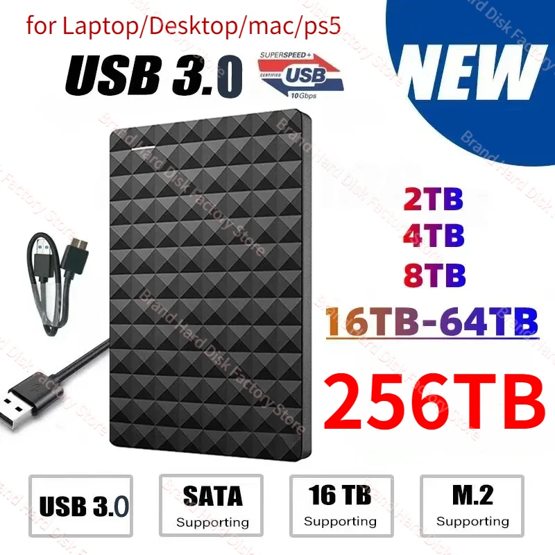 

Expansion 128TB SSD HDD 32TB Hard Drive 2TB 4TB USB3.0 External SDD Capacity External Hard Disk For Computer PS5 PS4 Portable