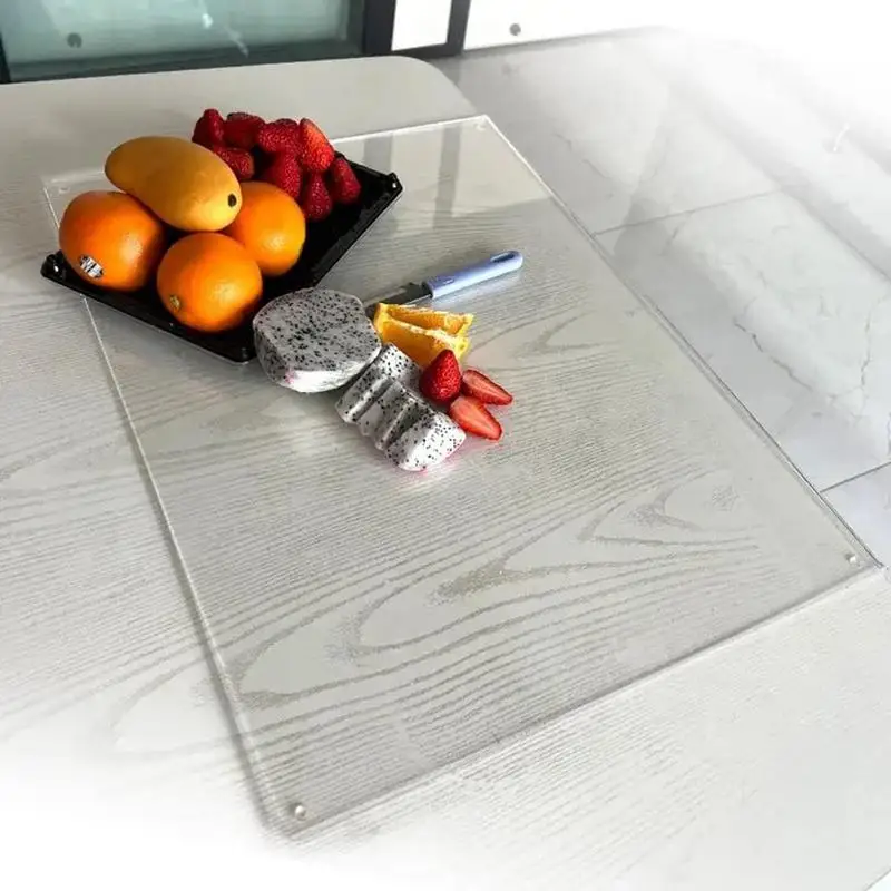 Acrylic Cutting Board Transparent Reusable Rectangle Chopping Board Clear  Countertop Protector Board For Kitchen Countertop