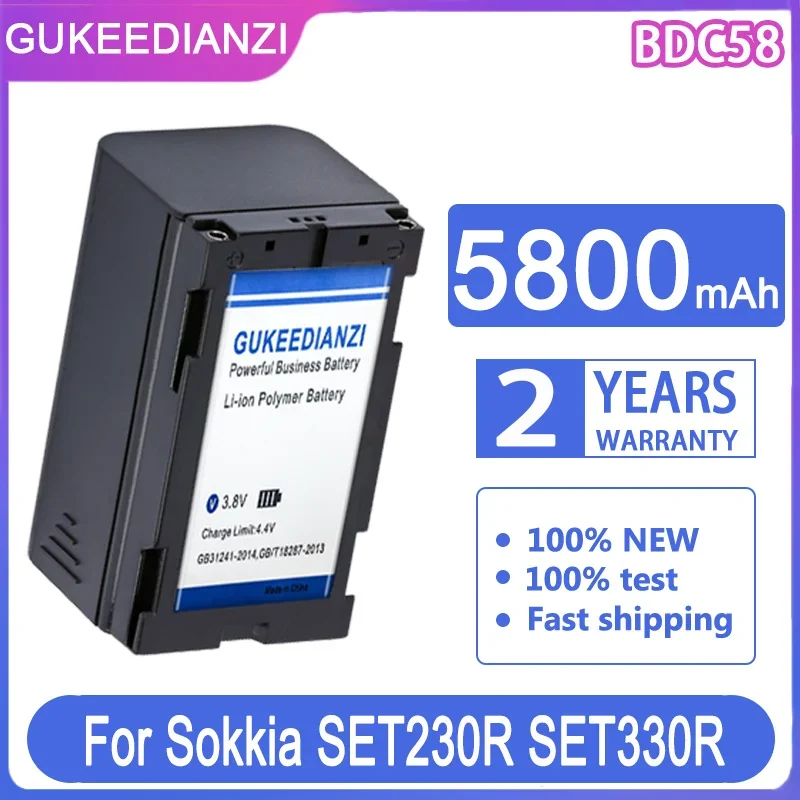 

GUKEEDIANZI Replacement Battery BDC58 (BDC70 BDC46B) 5800mAh For Sokkia SET230R SET330R SET530R SET630R SET230R3 SET330R3