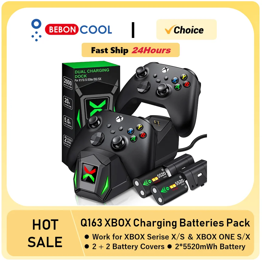 デュアル急速充電器 Xbox One X/S/Elite Xbox シリーズ X/S
