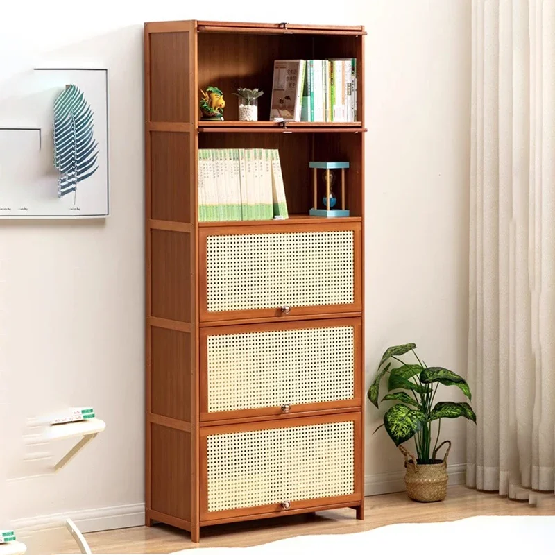 

Drawers Mobile Bookcases Organizer Bamboo Mid Century Make Up Sideboards Bookshelf Library Corner Estante Para Livros Furniture