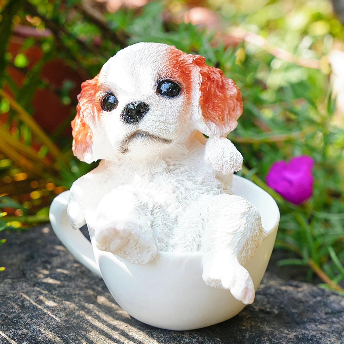 1PC, a modern household resin material dog cup decorative item, for home living room, dining room and study decoration