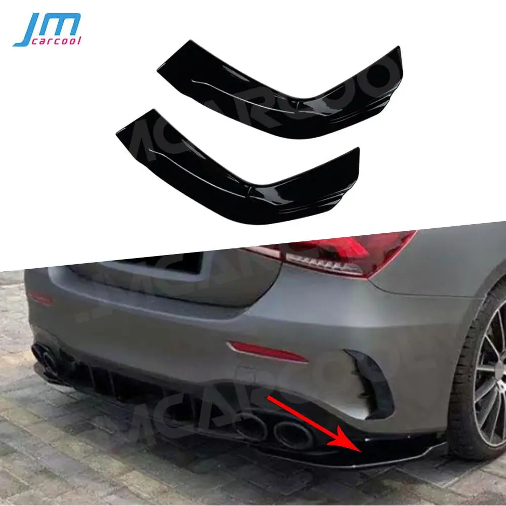 

Car Rear Side Splitter Apron for Benz A Class W177 V177 A35 A45 AMG Sedan Hatchback 2019-2023 ABS Bumper Lip Spoiler Flaps Part