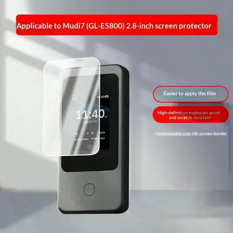 GL.iNet Mudi 7 GL-E5800 -밴드 Wi-Fi 7 여행용 라우터 2.8인치 터치스크린 액세서리용 2/3개 강화 유리 화면 보호기