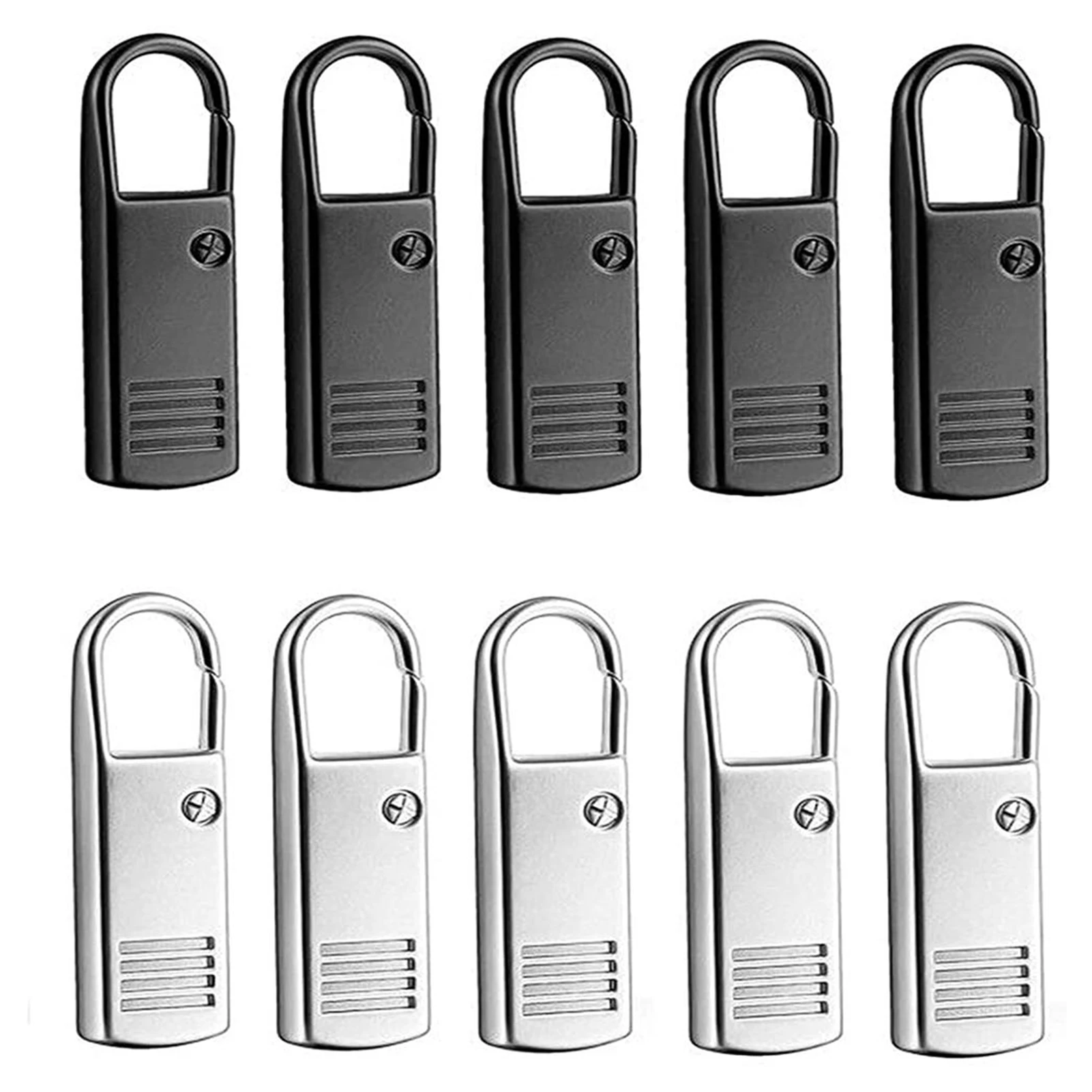 Zipper Pulls 10Pcs Zipper Repair Kit for Jackets Alloy Latch Slider