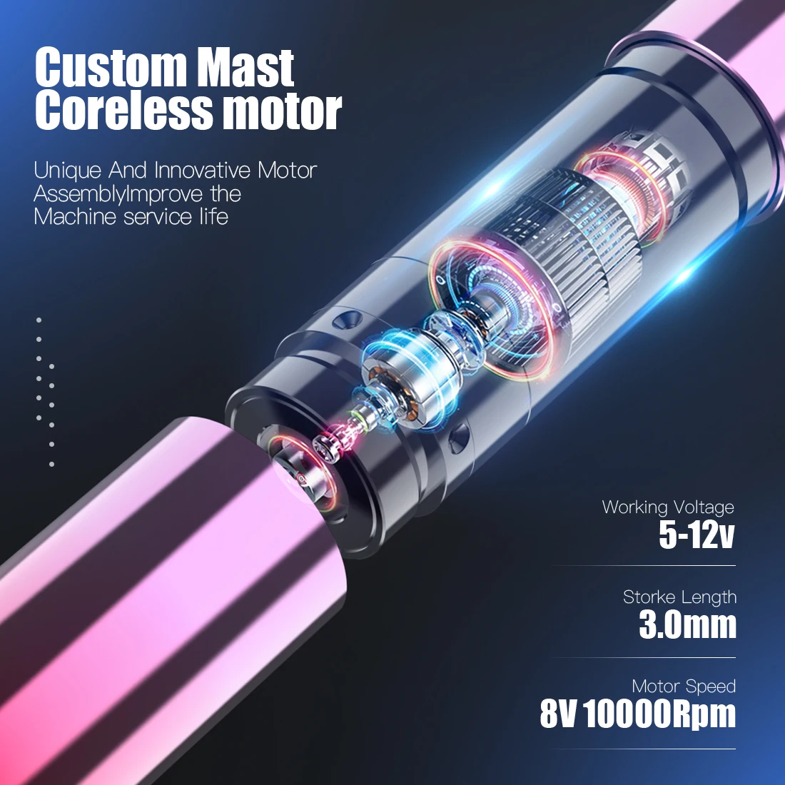 Tour Y22 Tattoo Pen Wireless Machine Wireless RCA Battery Makeup Permanent 3.0mm Stroke Tattoo Machine