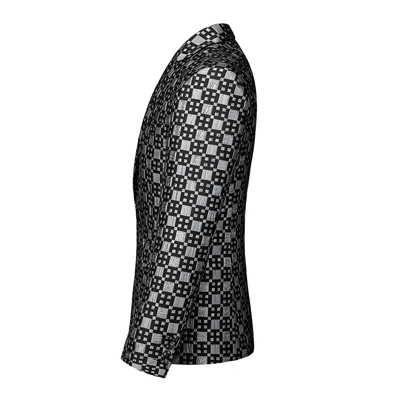 남성용 비즈니스 파티 세트 재킷, 블랙, 그린, 레드 패션, 남성 웨딩 댄스 자카드, 슬림핏 블레이저 코트, 신제품