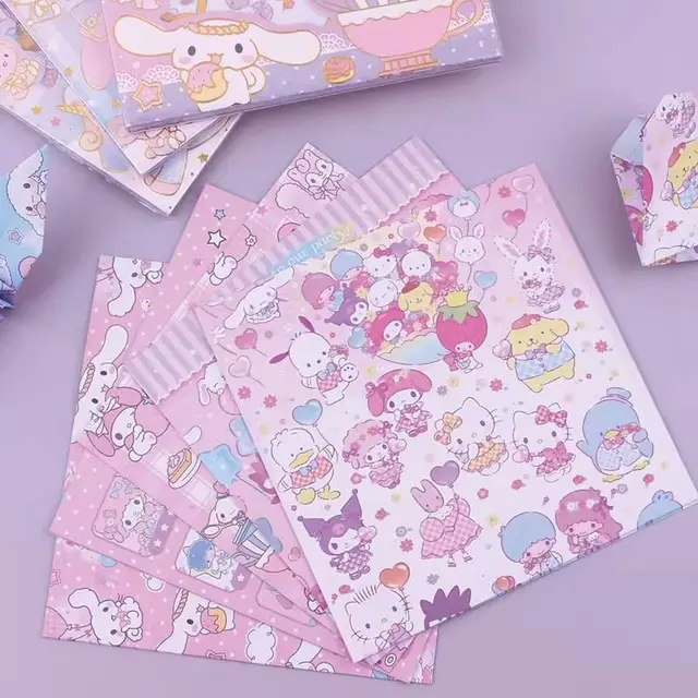 Add charm to your DIY projects with the Hello Kitty Kuromi Cinnamoroll My Melody Cartoon Origami Confetti.